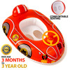 aquablu Inflatable Red Race Car Cool Summertime Swim Seat & Float Toy for Pool Beach Lake Bay & More Exciting Red Racer Steering Wheel for Toddlers Ages 1-2 Years