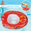 aquablu Inflatable Red Race Car Cool Summertime Swim Seat & Float Toy for Pool Beach Lake Bay & More Exciting Red Racer Steering Wheel for Toddlers Ages 1-2 Years