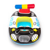 Aquablu Inflatable Police Car Cool Summertime Swim Seat & Float Toy for Pool Beach Lake Bay & More Exciting Cruiser Steering Wheel & Solid Bottom for Toddlers Ages 1-2 Years