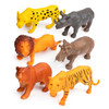 Animal Figure, 8 Inch Jumbo Jungle Animal Toy Set (6 Piece),Playkidz Toys Realistic Wild Vinyl Animal For Kids Toddler Child, Plastic Animal Party Favors Learning Forest Farm Animals Toys Playset