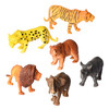 Animal Figure, 8 Inch Jumbo Jungle Animal Toy Set (6 Piece),Playkidz Toys Realistic Wild Vinyl Animal For Kids Toddler Child, Plastic Animal Party Favors Learning Forest Farm Animals Toys Playset