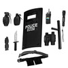 Ultimate All-In-One Police Officer Role Play Set For Kids  Includes SWAT Shield, Adjustable Belt, Flashlight & More, Durable Plastic Construction, Police Force Halloween Uniform Accessories For Kids