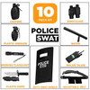 Ultimate All-In-One Police Officer Role Play Set For Kids  Includes SWAT Shield, Adjustable Belt, Flashlight & More, Durable Plastic Construction, Police Force Halloween Uniform Accessories For Kids