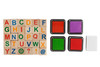 Moore: Premium Wooden Alphabet Stamp Set - 34 piece set of Uppercase Letters Stamps With 4 Color Ink Pads.