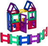 Playmags 24 Piece Set: Now with Stronger Magnets, Sturdy, Super Durable with Vivid Clear Color Tiles.