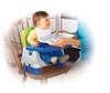 Fisher-Price Healthy Care Deluxe Booster Seat, Blue/Green/Gray