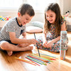Hi-Q Jumbo Pick Up Sticks Game: 41 Brightly Colored Plastic 9.5" Pick up Sticks in Storage Can, For all Ages!