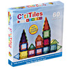 Citi Tiles 60 Piece Super Set: with Strongest Magnets Guaranteed, Sturdy, Super Durable with Vivid Clear Color Tiles & Accessories to Enhance your Children Creativity