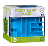 Playkidz Maze Puzzle Cube - Piggy Bank Maze  With Coin Keeping Compartment. A Fun Unique Way to Give Gifts for Kids and Adults (Color May Vary)