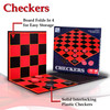 Checkers Board for Kids– Fun Checkerboard Game for Boys and Girls - Interlocking Checkers with Foldable Heavy Duty Board by Point Games