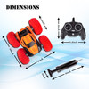 Kidstech Remote Control Race Car for Boys and Girls, 360 Degree Flips Double Sided Rotating Stunt Car with Air Tires and Pump, 2.4 GHZ High Speed R/C Car for Kids ages 6+