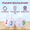 Hanukkah Spinning Light-Up Dreidel, Classic Dreidel w LED Lights Inside, Large Hebrew Letters on Side