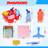 Playkidz Cleaning Caddy Set, 10Pcs Includes Spray, Sponge, Squeegee, Brush, Organizer Caddy - Play Helper Realistic Housekeeping Set, Recommended for Ages 3+