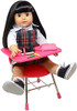 The New York Doll Collection Doll Back to School Set - Doll School Desk ,School Supply Set for Dolls and School Uniform Clothing Fits 18 Inch Girl Dolls, E154