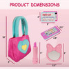 Playkidz Princess My First Purse Set - 7 Pieces Kids Play Purse and Accessories, Pretend Play Toy Set with Cool Girl Accessories, Includes Phone and Bag with Cards.