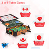 Point Games 3 in 1 Small Multi Game Set, Foosball, Air Hockey, Table Tennis - Portable Mini Arcade Table for Easy Carry - Perfect Arcade Gift for Children - Recommended Age 3+