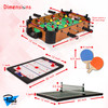 Point Games 3 in 1 Small Multi Game Set, Foosball, Air Hockey, Table Tennis - Portable Mini Arcade Table for Easy Carry - Perfect Arcade Gift for Children - Recommended Age 3+