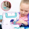 Playkidz Sewing Machine Play Set with Needle Guard - Educational Toy Pretend Play - Not A Real Sewing Machine -  Fashion Set with Mannequin and Storage Box - Recommended for Ages