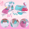 Playkidz Sewing Machine Play Set with Needle Guard - Educational Toy Pretend Play - Not A Real Sewing Machine -  Fashion Set with Mannequin and Storage Box - Recommended for Ages