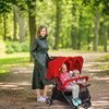 BIBA Stroller Double Carriage with 3-Phase Canopy Hood for Maximum Weather Coverage, Lightweight, Portable Traveling Carriage, Double Stroller Design