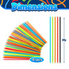 Hi-Q Jumbo Pick Up Sticks Game: 41 Brightly Colored Plastic 7" Pick up Sticks in Storage Can, for All Ages!