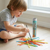 Hi-Q Jumbo Pick Up Sticks Game: 41 Brightly Colored Plastic 7" Pick up Sticks in Storage Can, for All Ages!