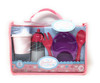 My Sweet Love Baby 6 Piece Feeding Set Bottle Milk Plate Spoon Fork Sippy Cup with Carry Bag
