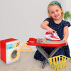 Playkidz Mini Laundry Play Set - Washer Set with Iron, Ironing Board, Washer and Much More - Lights and Sound Features - Educational Toy - Recommended Ages 3+