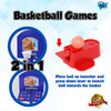 Point Games 2 in 1 Basket Ball Games with Launcher - Mini Desktop Basketball Classic Table Top Office Shooting Toy - Aiming Game with 2 Boards Feature - Portable Toys for Boys, Girls or Sports Fan