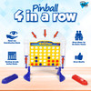 Point Games Pinball 4 in a Row -Board Games with Pinball Launcher - Line Up 4 Classic Game - Strategy Portable Toys for Boys and Girls