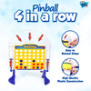 Point Games Pinball 4 in a Row -Board Games with Pinball Launcher - Line Up 4 Classic Game - Strategy Portable Toys for Boys and Girls