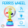 Playkidz Baby Ferris Wheel - Early Development Rattle Toy for Babies & Toddlers - Developmental Tray, High Chair Suction Cup - STEM Learning Toy, Ages 6m+