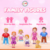 Playkidz Family Figures - Small Play People 7 Figurines Set , Parents, Sibling, and Pet -Early Development Play Figure Toy for Children - STEAM Learning Toys Children, Ages 3+