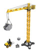 Toy State Caterpillar CAT Apprentice Tower Crane With Fork Lift Construction Vehicle Playset