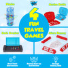 Point Games 4 Fun Travel Games - Board Game Assortment in One Box - Improves Eye-Hand Coordination and Stimulates Strategy and Critical Thinking - Easy Storage and Travel Friendly Tabletop Set Ages 7+