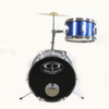 GP Percussion GP50BL Complete Junior Drum Set (Blue, 3-Piece Set)