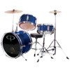 GP Percussion GP50BL Complete Junior Drum Set (Blue, 3-Piece Set)