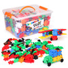 SNAPZ Building Bricks 500 Pcs Connecting Toy - Strong Durable Colorful Block Set w Storage, Interlinking Construction Blocks for Kids - STEM Development, Creativity and Educational Children Toys, 4+