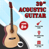 Kidstech Acoustic Guitar for kid and adult alike. Kid's beginner guitar. Junior and teen boys and girls master play guitar. Real pretend play guitar. Kids ages 8+.