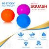 Squash Sticky Balls, Variety of fun colors. Sticky Squishy Sensory Items, Splat and Sticks to Walls, Anxiety and Stress Relief, Sensory Fidget Pack of 3