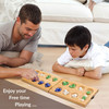Hi-Q Solid Wood Deluxe Mancala - Folding Board Game w Metal Latch and Glass Marbles- Portable Strategy Travel Game - Recommended Ages 6+