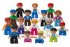 Play Build Community Figures Set  16 Pieces  Bulk Starter Kit Includes Police Man, Farmer, Fire Fighter, Conductor, Mom, Dad, Grandpa, Kids & More  Compatible with LEGO DUPLO Building Blocks