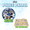 Play Build Police Patrol Building Blocks Set - 453 Pieces - STEM Set w Car, Speed Boat, Raft, Parts and Policemen - 3D Puzzle Bricks Build - Boys & Girls Ages 6+