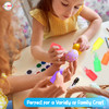Playkidiz 3-D Art Glitter Puff Paint For Kids, 6 Pack Color Pack Squeeze Paint, Non Toxic Puff Paint Set, Washable Fabric Paint, Classic Colors, Ages 3+.