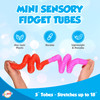 Pop Tubes Sensory Toys, Fine Motor Skills Toddler Toys, Thin Fidget Sensory Toys for Kids and  Adults, Learning Toys, 5"  Stretches Up to 18" by Playkid