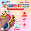 Playkidz Fidget Keychain, 24 Fidget Pack Fidget Sensory Toy for Kids and Adults, Stress Relieving Fun