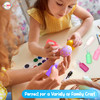 Playkidiz  3-D Art Metallic Puff Paint For Kids, 6 Pack Color Pack Squeeze Paint, Non Toxic Puff Paint Set, Washable Fabric Paint, Classic Colors, Ages 3+.