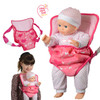 New York Doll Collection Baby Doll Carrier Backpack Front and Back fits up to 20 inch Dolls - Fun Babydoll Accessories