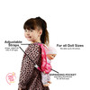 New York Doll Collection Baby Doll Carrier Backpack Front and Back fits up to 20 inch Dolls - Fun Babydoll Accessories