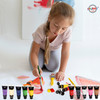 Playkidiz Washable Tempera Paints Set of 12 4 oz Bottles for Children, Non-Toxic Washable Acrylic Paint, Kid Friendly, Kid Safe Paint Set, Includes Variety of Brushes, Color, Craft, Create and Party.â